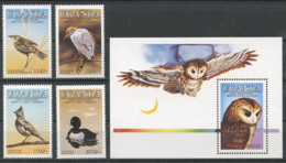 OUGANDA, Audubon,birds,vogels,vögel,oiseaux,pajaros,uccelli,aves, Yvert N°377/80+BF47. MNH, ** - Autres & Non Classés