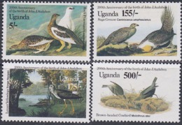 OUGANDA, Audubon,birds,vogels,vögel,oiseaux,pajaros,uccelli,aves, Yvert N°393/96. MNH, ** - Autres & Non Classés