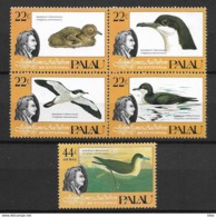 PALAU, Audubon,birds,vogels,vögel,oiseaux,pajaros,uccelli,aves, Yvert N°61/5+PA5. MNH, ** - Other & Unclassified