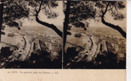 06 /CARTE STEREOSCOPIQUE / NICE / VUE DU CHATEAU - Sets And Collections