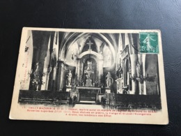 17 - CHILLY MAZARIN Choeur, Maitre Autel En Marbre De L’Eglise Du Prieuré De St Eloi Boiseries Superbes... 1910 Timbrée - Chilly Mazarin
