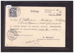 GRÖSSE 10x15cm - ZÜRICH - QUITTUNG A. WALDNER, HERAUSGEBER DER SCHWEIZER BAUZEITUNG - TB - Wald