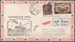 Canada 1932 Dec. 06.  Inaugural Flight Canada Air Mail By Sea Plane Fort Resolution To Rae. - Lettres & Documents