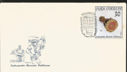 V) 1972 CARIBBEAN, TRADITIONAL MUSICAL INSTRUMENTS, IYA DRUM, WITH SLOGAN CANCELATION IN BLACK, FDC - Covers & Documents