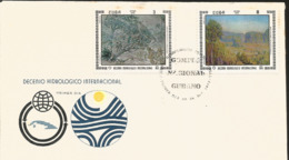 V) 1972 CARIBBEAN, INTL. HYDROLOGICAL DECADE, CYCLONE BY TIBURCIO LORENZO, VINALES BY RAMOS, BLACK CANCELLATION, FDC - Storia Postale