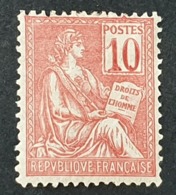 Mouchon N° 112 (Variété, Boucle Sur Le 0 Du 10) Neuf * Gomme D'Origine  TB - Unused Stamps