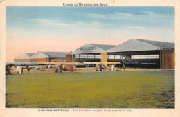 51-MOURMELOU-BOUY- CAMP- AVIATION MILITAIRE- LES NOUVEAUX HANGARS ET UN COIN DE LA PISTE - Mourmelon Le Grand