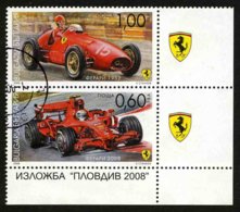 BULGARIE - FERRARI - WNS BG035.08 & BG036.08 - 2 TIMBRES SE TENANT OBLITERES - Gebruikt