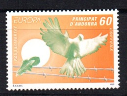 Sello Nº 233 Andorra - Pigeons & Columbiformes