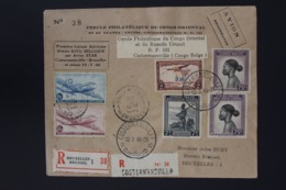Belgium Congo Registered Cover First Flight Kivu - Costermansville Et Retour 10-3-1946  Cercle De Philatelique Du Congo - Storia Postale