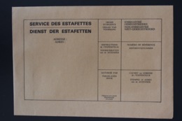 Belgium Dienst Der Estafetten Service Des Estafettes  Cover Unused - Variedades/Curiosidades