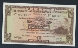 Hongkong Pick-Nr: 181f (1973) Bankfrisch 1973 5 Dollars (7350138 - Hong Kong