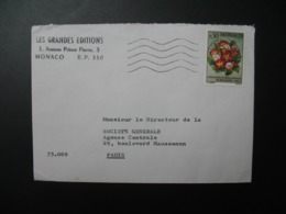 Lettre à Entête Les Grandes Editions Monaco  1973     Pour La Sté Générale En  France Paris - Covers & Documents