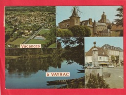 Cpa .46. Vayrac. Vue Générale. Château Delapierre, "Le Cerisier", Le Cen Tre De Vayrac. (2scans) - Vayrac