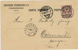 1898,5 C. , Selt. Perfin, Frauenfeld,  #a1195 - Perfins