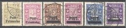 Norvége: Yvert N° 132/140 - Used Stamps