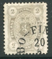 FINLAND 1882 2 P. Pearl Grey Perforated 12½ On Medium Paper Used.  Michel 12 Bya - Gebruikt