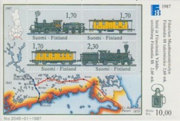 Finland 1987 Finlandia 1988 / Trains M/s ** Mnh (44747) - Blocks & Sheetlets
