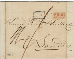 1837, " Prag-FRANCO ", Auslands-Brief Nach London  , #a1171 - ...-1850 Préphilatélie