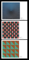 SWITZERLAND 2010 Optical Art/Youri Messen-Jaschim: Set Of 3 Postcards MINT/UNUSED - Otros & Sin Clasificación