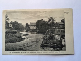 Weida In Thüringen „HOCHWASSER 1924 BRÜCKE BEI BANKWITZ‘ S LEDERFABRIK“ Ak (Innondation Bridge Catastrophe C.p Postcard - Weida