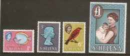 ST HELENA 1965 CHALK-SURFACED PAPER ISSUES SG 176a, 179a, 181a, 189a LIGHTLY MOUNTED MINT Cat £70+ - Saint Helena Island