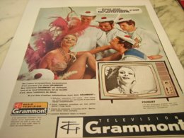 ANCIENNE PUBLICITE TELEVISION GRAMMONT S A  1964 - Fernsehgeräte