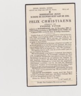 DOODSPRENTJE CHRISTIAENS FELIX ECHTGENOOT VITSE ROESBRUGGE BEVEREN AAN IJZER (1898 - 1939) - Imágenes Religiosas