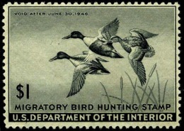 US RW12  Mint O.g. Very Lightly Hinged  Stamp From 1945 - Duck Stamps