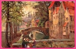 Delcampe - Brugge - Bruges - Quai Des Marbriers - Illustration G. TILBURN - Propriété E. VERBEKE - Brugge