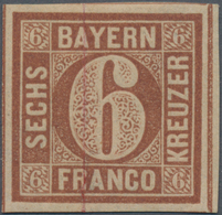 Bayern - Marken Und Briefe: 1849, Ziffern 6 Kr. Braunorange In Type 1 (unterbrochener Ziffernkreis) - Sonstige & Ohne Zuordnung