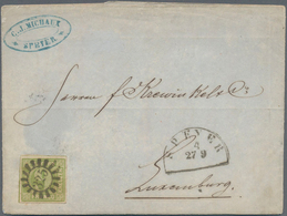 Bayern - Marken Und Briefe: 1850, Ziffern 9 Kr. Gelbgrün In Type II Auf Brief Nach LUXEMBURG Mit GMR - Otros & Sin Clasificación