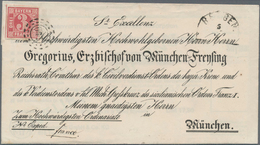 Bayern - Marken Und Briefe: 1862, Ziffern 3 Kr. Karmin Auf BISCHOFBRIEF Mit HK "BERGEN 5 4 (1867)" N - Sonstige & Ohne Zuordnung