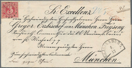 Bayern - Marken Und Briefe: 1862 Ziffern 3 Kr. Karmin Auf BISCHOFBRIEF Mit HK "Brannenburg 6/12 (186 - Andere & Zonder Classificatie