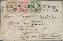 Bayern - Marken Und Briefe: 1867/1870, 1 Kr Grün, 3 Kr Rosa U. 6 Kr Ockerbraun Wappen, Jeweils Ungez - Otros & Sin Clasificación