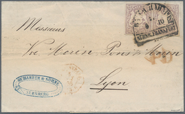 Bayern - Marken Und Briefe: 1867, Wappen 12 Kr. Hellbraunviolett Im Waagrechten PAAR Auf Faltbrief M - Other & Unclassified