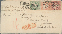 Bayern - Marken Und Briefe: 1867, Wappen 18 Kr., 1 Kr. Und 3 Kr. Geschnitten Auf Couvert Von München - Other & Unclassified