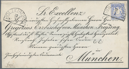 Bayern - Marken Und Briefe: 1868, Wappen 7 Kr. Hellultramarin Auf VORDRUCK-BISCHOFBRIEF Mit HK "HOLZ - Sonstige & Ohne Zuordnung