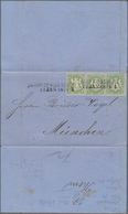 Bayern - Marken Und Briefe: 1870 Wappen 1 Kr. C-Farbe Blaugrün Mit Wasserzeichen X (enge Rauten) Im - Other & Unclassified