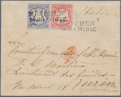 Bayern - Marken Und Briefe: 1870, Wappen 7 Kr. Blau + 3 Kr. Rosa Beide WZ X Auf Brief Von München Na - Altri & Non Classificati