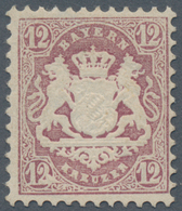 Bayern - Marken Und Briefe: 1870, Wappen 12 Kr. Lilaviolett Gezähnt Mit Wasserzeichen X (enge Rauten - Altri & Non Classificati