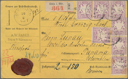 Bayern - Marken Und Briefe: 1875, 1 Mark Violett, 25 Exemplare, Dabei 5 Waagerechte Und 1 Senktechte - Other & Unclassified