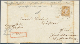 Bayern - Marken Und Briefe: 1875, Wappen 10 Kr. Dunkechromgelb Auf Vordruck-Charge-Brief Von "MÜNCHE - Other & Unclassified