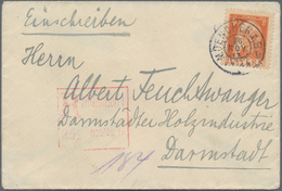 Bayern - Marken Und Briefe: 1913, 30 Pf Luitpold Als EF Auf R-Brief Mit Seltenem Automaten-R-Stempel - Andere & Zonder Classificatie