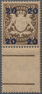 Bayern - Marken Und Briefe: 1920, 20 Auf 3 Pf. Braun (Aufdrucktype I) Auf Mattrotweissem Papier Mit - Sonstige & Ohne Zuordnung