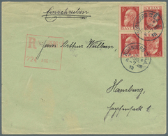 Bayern - Zusammendrucke: 1913, 10 Pf Kopfstehender Zusammendruck Im 4er-Block Auf Brief Mit EINSCHRE - Sonstige & Ohne Zuordnung
