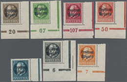 Bayern - Portofreiheitsmarken: 1919/1920, Freimarken Ludwig Sieben Werte Mit Eckrand / Rand Alle Mit - Sonstige & Ohne Zuordnung