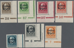 Bayern - Portofreiheitsmarken: 1919/1920, Freimarken Ludwig Sieben Werte Mit Eckrand / Rand Alle Mit - Altri & Non Classificati