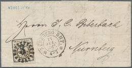 Bayern - Portomarken: 1867, Portomarke 3 Kr. Schwarz Mit OMR "356" Und Neben-K2 "NÜRNBERG 16 JUL 186 - Sonstige & Ohne Zuordnung