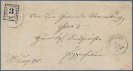 Bayern - Portomarken: 1870 Portomarke 3 Kr. Gezähnt Mit Wasserzeichen X (enge Rauten) Auf Orts-Brief - Sonstige & Ohne Zuordnung